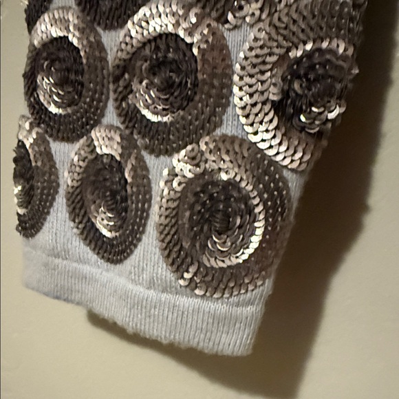 Boden Limited Edition Gray Cardigan Jacket with Sequins and Beaded Trim 2 - Picture 4 of 7